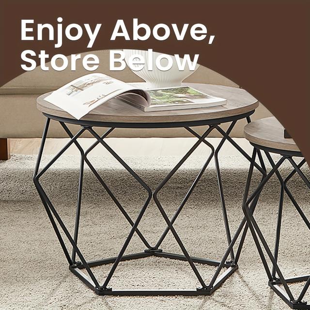 TEMU Coffee Tables, Set Of 2 Side Tables, , For Living Room, Bedroom
