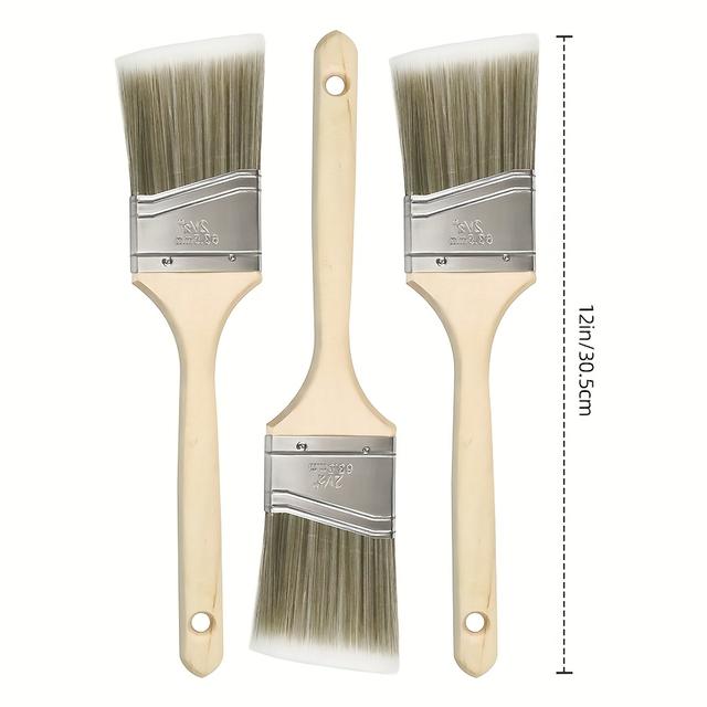 TEMU [paint Brushes] 3pcs 2.5inch Paint Brushes | Paint Brush Set
