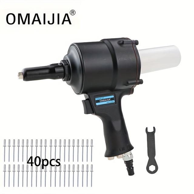 TEMU Multifunktionale Pneumatische Pistolen-Popnietpistole – Praktische Klassik-Textur – Druckluftbetriebene Nietpistole – Luftnietgerät