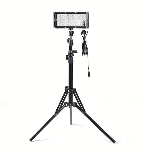 TEMU Usb Power Portable Led Camping Light With Adjustable Tripod Stand Ideal For And Hiking, Camping Gear With Adjustable Brightness & Color Temperature, Without Battery