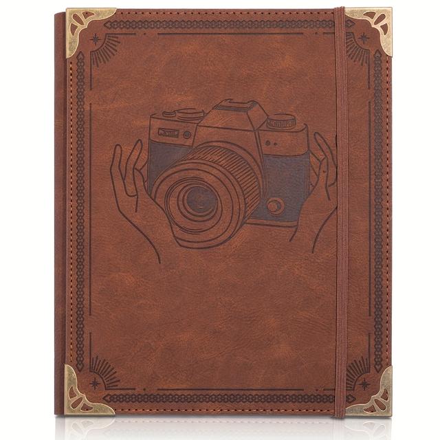 TEMU Álbum de Fotos 4x6 para 160 Fotos, Álbumes de Cuero con para Escribir y 30 Hojas de Papel, Álbum Familiar de Viajes y Graduación, Regalo Ideal para Aniversarios, San Valentín o