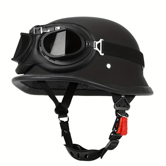 TEMU Retro Half Helmet For , Available In Sizes S To Xxl