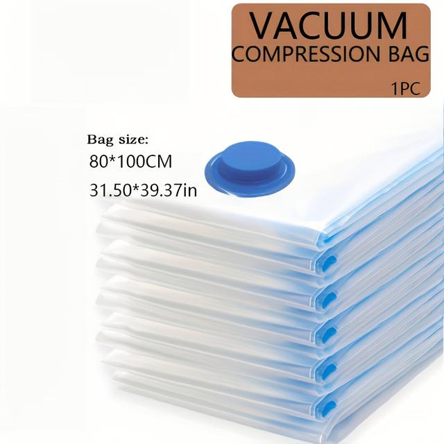 TEMU 1/5pcs Juego de Bolsas de Almacenamiento al Vacío Extra Grandes, Varios Tamaños - de , Compresión , A Prueba de Polvo, Ideal para Ropa y Ropa de Cama, para Dormitorio, Armario y Mudanzas