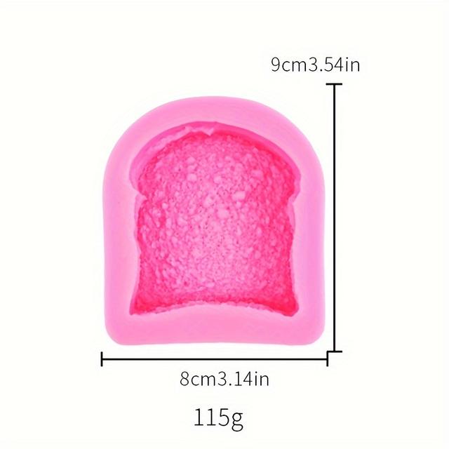 TEMU 1pc, Toast Bread Cake Cake Silicone Mold Chocolate Aromatherapy Candle Gypsum Bread Mold