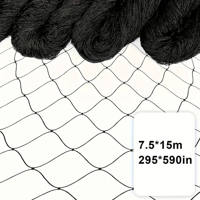 TEMU 25x50 Feet - Nylon Safety Netting For Chicken Enclosures, Garden Produce, And Protection Against Deer And Squirrels - Sturdy Poultry Netting For Outdoor Barriers
