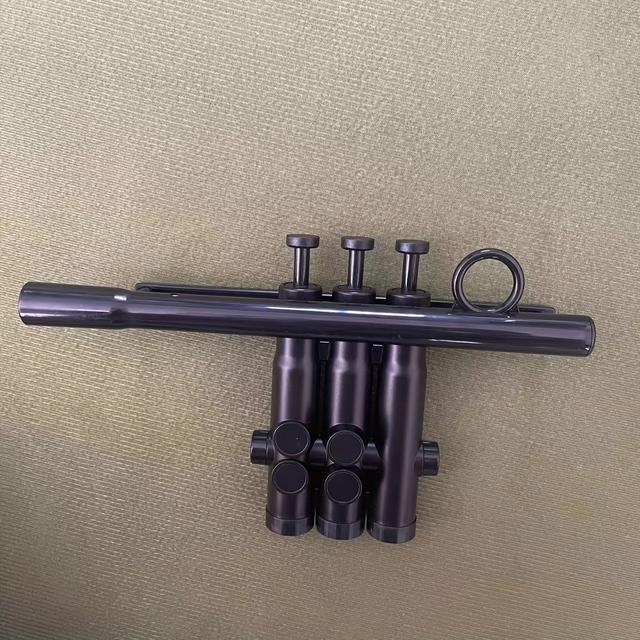 TEMU Compact BB Trainingsapparaat voor Beginners - Zwart ABS Instrument, Draagbaar en Ideaal voor Studenten die Leren | met Duurzaam ABS Materiaal & Inclusief Zwarte Fluweel Zachte Hoes