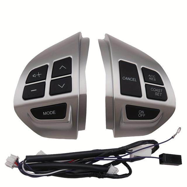 TEMU Steering Wheel Control Switch For Asx Rvr Pajerosport - 8602a008 8701a087, Audio Output, Cruise Control Button, Direct Replacement, No Battery Required, Steering Wheel Control|audio Output|chrome