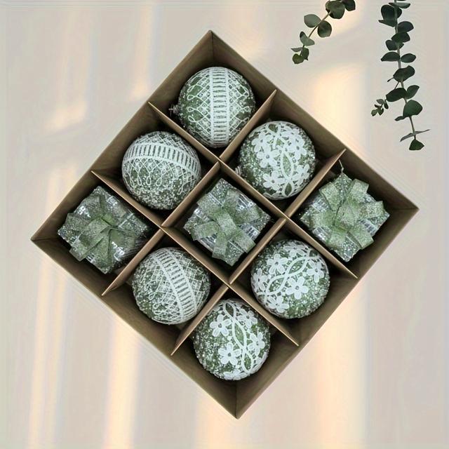 TEMU 3.15-inch Nieuwe Beste Kerstboom Decoratieve Bal Geschikt voor Kerstfeest Bruiloft Verjaardagsfeest Feestdagen Tuin Thuis Scène Decoratie