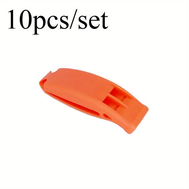 TEMU 5pcs/10pcs Of Outdoor Dual-frequency Survival Whistles, With A Protective , Lightweight And Easy To Carry