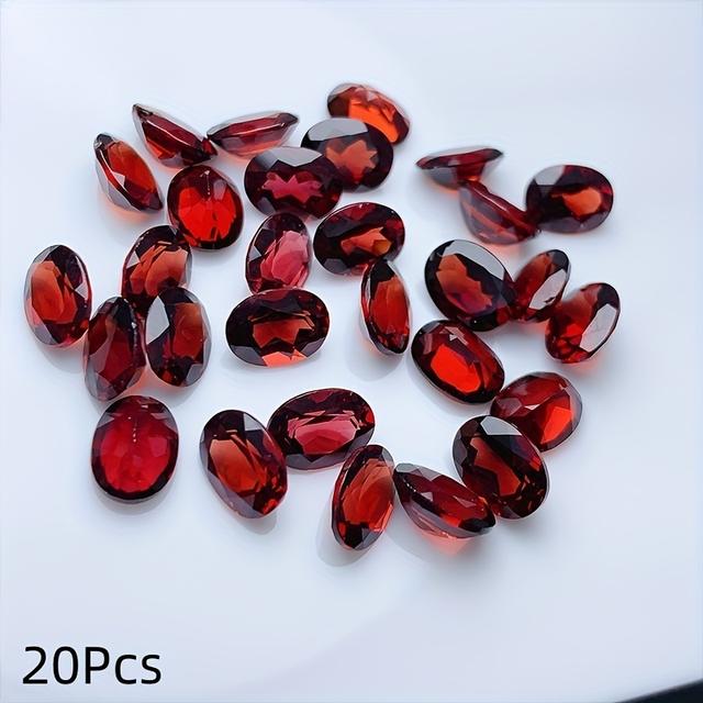 TEMU 20 Stk. dekorative 6mm/5 * 7mm, hochwertiger runder Steinchen mit spitzem Boden ringförmiger Oberfläche, geeignet für Ring-, Halsketten-Einlage, DIY-Handarbeiten