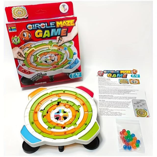 TEMU Гра з Мозком: Головоломка з М'ячем - Стратегічна та Логічна Шахова Дошка для Родинного Розваги, Ідеальний Подарунок на День Народження або Свята