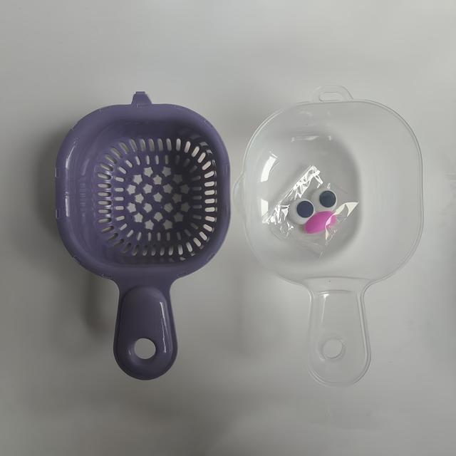 TEMU 2ks Kachní zobák roztomilá rukojeť odtokový koš vodní filtr Dvojitý 2-v-1 zesílený mycí koš Mytí ovoce pro domácnost