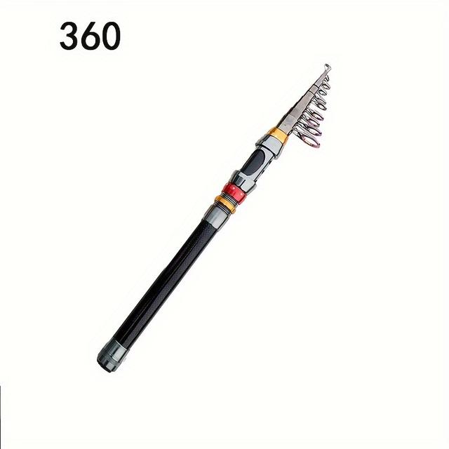 TEMU Portable Telescopic Fishing Rod - Carbon Fiber, Adjustable -3.6m/5.91ft-11.81ft, Durable & Lightweight For Long Distance Casting, Ideal , , And Trips