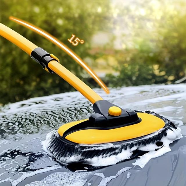 TEMU Premium Microfiber Car Wash Mop With Extra Long Retractable Handle - Cars, Trucks And Suvs For A Scratch-free, Deep Clean , Without Battery