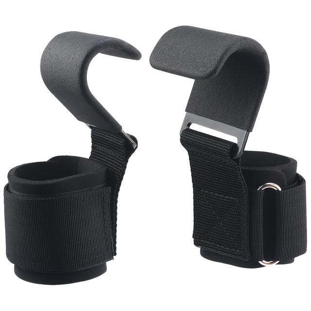 TEMU 2pcs Hooks - Adjustable Wrist Strap Metal Wrist Hooks Suitable For And Deadlifts