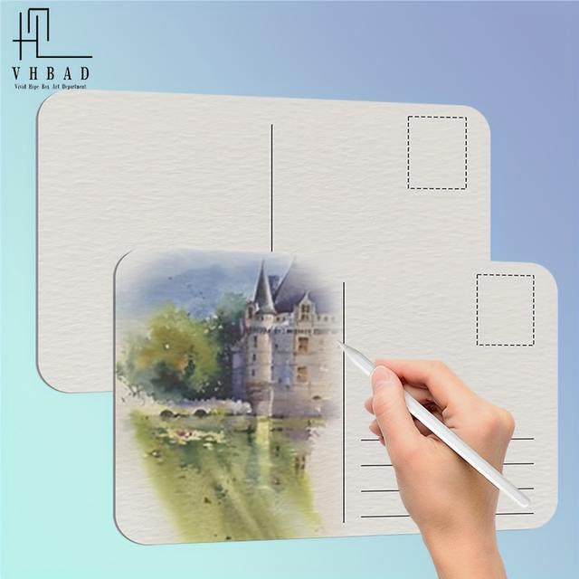 TEMU Vb035 40 Premium Watercolor Paper Postcards, 300gsm Thick Art-quality Drawing Paper, Ideal For Watercolor Painting