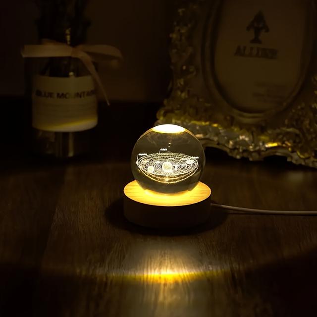 TEMU Lámpara Nocturna 3D de con USB, Galáctico con 7 de Cambio de Color, Decoración para Mesas y Escritorios , Bares, Festivales y