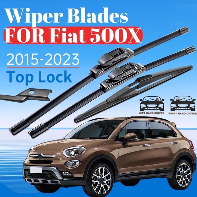 TEMU Car Front Rear Wiper Set For Fiat 500x From 2015 To 2023 Windshield Wiper Blade-26"+14"+10"(for Rhd And Lhd Hand Drive)