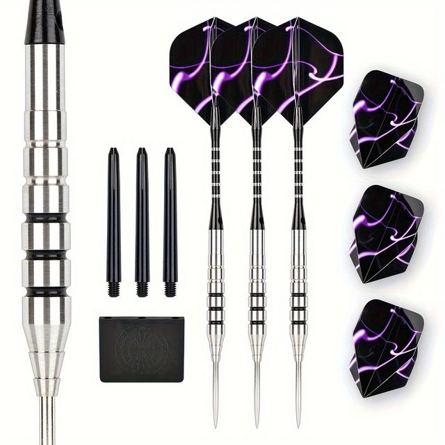 TEMU 16pcs/set90% High Density Steel Dart Set Shape Easy To Grip Professional Competition Training Darts Suitable For Carnival Parties, Sports Games And Gatherings