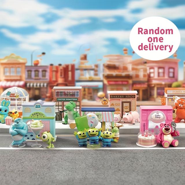 TEMU 1pc Miniso Happy Series Mystery Box - Random Surprise Collectible With Cute Dessert Shops, Characters & Pastries, Mixed Colors, Collectible Gift For Fans