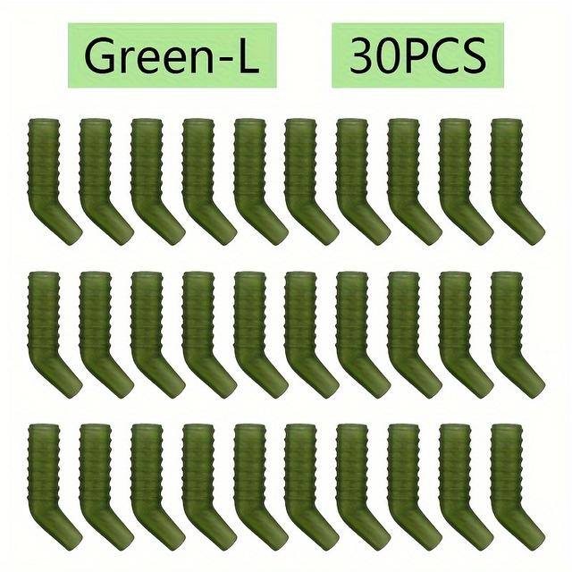 TEMU Rigtrip 30pcs Carp Fishing Hook Set - Anti Pvc Sleeves /m/l Sizes, Hook Aligner For Hair Rig, No Flint, Non-battery, -free Fishing Accessories