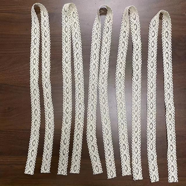 TEMU 5 шт. бавовняних мереживних стрічок, прикраси у вінтажному стилі, підходять для рукоділля, скрапбукінгу та весільних прикрас, прості, зручні, практичні та доступні