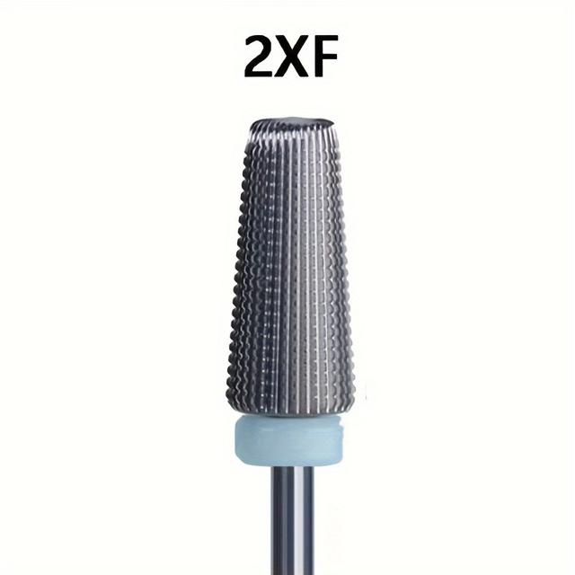 TEMU 5in1 Nail Drill Bit Safety 2xf Universal Steel Nail Bits For Quick And Painless Nail - Hand Use - Manicure Grinder With Straight Edge Tooth - Universal Shank Diameter - Nail Art And Manicure