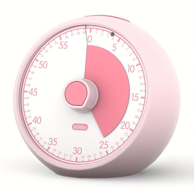 TEMU A Visual Countdown Timer For , Ideal For Use Office Kitchen. This Desktop Time Management Tool Operates Silently And Is Designed For The Technique, Featuring A Solid Color Pattern