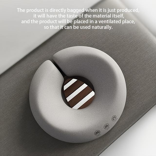 TEMU 1pc Gray Contour Face Pillow With - Ergonomic Neck & Facial Support Cushion, Zipper Closure, Only, Multi-use For Home, Spa, Office Relaxation, Spa Accessory | Contoured Design | Soft Fabric Cover