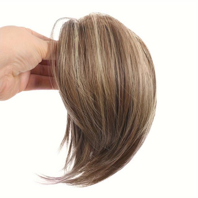 TEMU -in Messy Bun Hairpiece - Short Ponytail Extension For Women, Synthetic Fake Hair Bun, Versatile & Natural Look