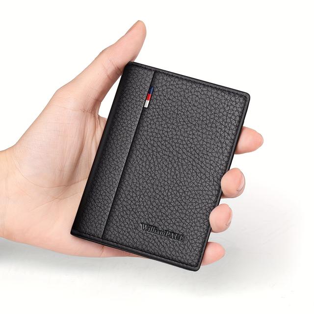 TEMU Porte-cartes 8 cartes, porte-monnaie mince pour homme, 0,27 mm d'épaisseur, anti-vol, brosse et aimant, design élégant polyvalent pour et les occasions décontractées