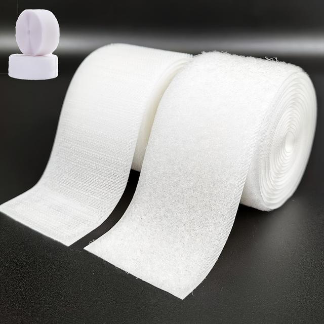TEMU Easy-Sew 2" x 9.8ft Klettverschlussband - Starker Halt, Nicht-Klebende Verriegelungsstreifen für Kleidung, Bastelarbeiten & DIY-Projekte - Schwarz/Weiß
