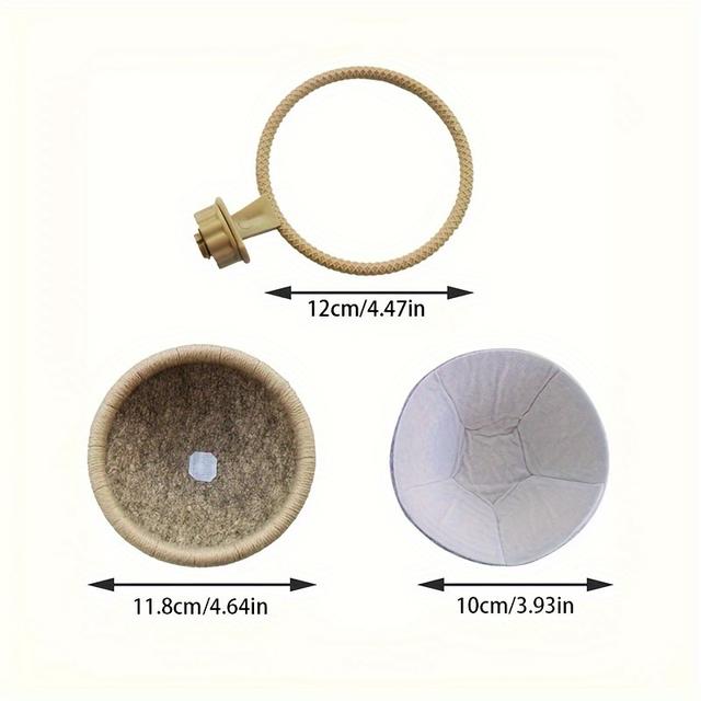 TEMU Cozy Canary Bird Nest With Detachable Felt Mat & Sturdy Plastic Stand - Multifunctional For Your Feathered Friend