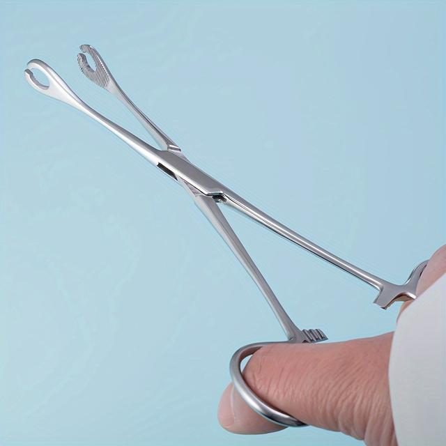TEMU Professional Puncture Pliers, Body Puncture Tool, Ear Lip Navel Nose Tongue Diaphragm Sponge Pliers, 316l Stainless Steel Puncture Pliers