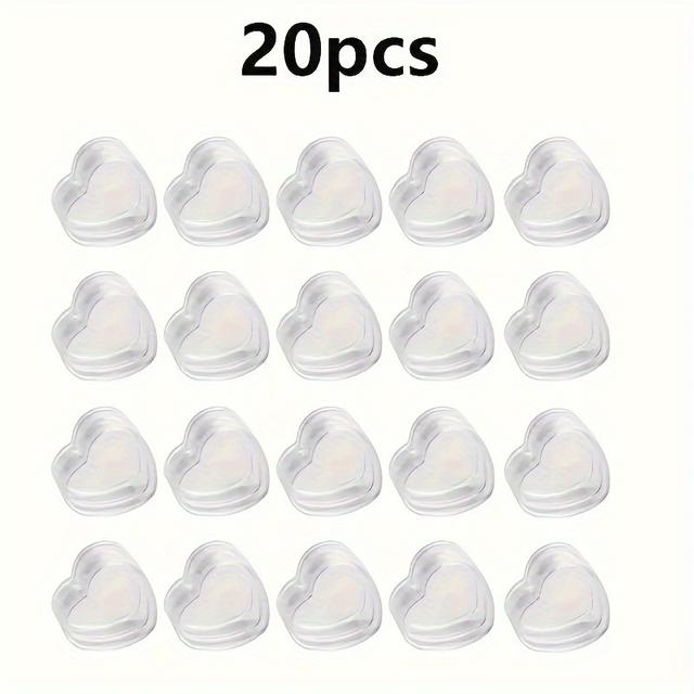 TEMU Juego de 20 piezas de frascos de plástico vacíos en forma de para cosméticos, labial, crema, tarro, contenedor de viaje recargable