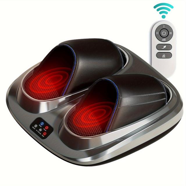 TEMU 3d Shiatsu Foot Massager, Foot Massager Machine With Kneading And Heating, Calf Massager, Ideal Gift For Mom Dad Christmas, Mother's Day Gift (ce Adapter), For Adapter