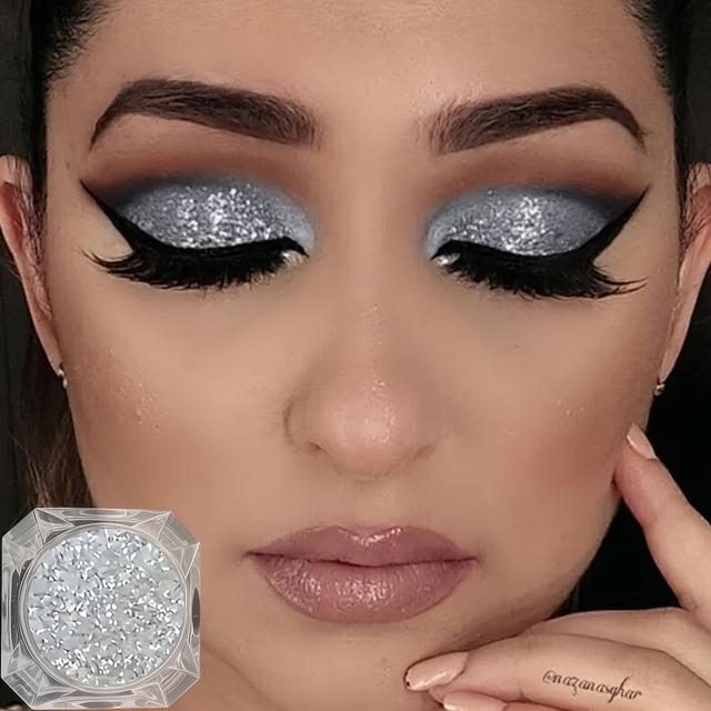 TEMU Metallic Series Highlighter Eyeshadow Powder / Universal Powder For Nail Art, Lip Gloss, And Body