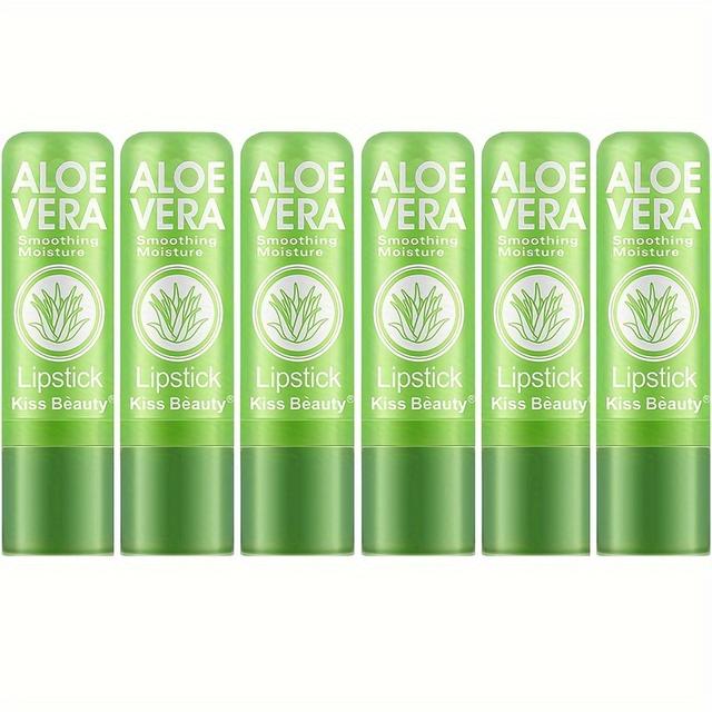 TEMU طقم من 6 قطع من أحمر الشفاه بتحويل الألوان من الألوة فيرا - مشرق، طويل الأمد، لون مرطب - مثالي لها، هدية لعيد الحب