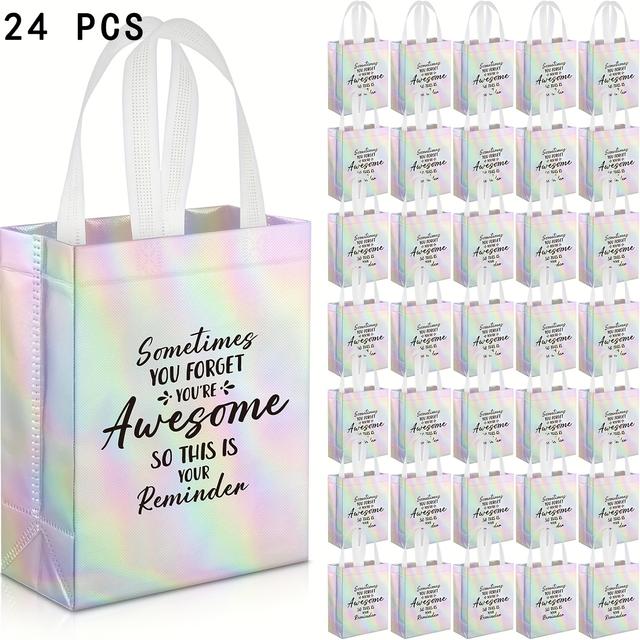 TEMU 24pcs Thank You Reusable Gift Bags Employee Appreciation Gift Bags You You're Awesome Team Appreciation Gift For Employee Teacher Back To School Wedding Coworker Secretary Assistant Gif