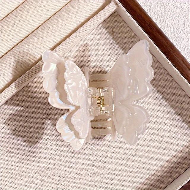 TEMU Elegantní Motýlková Spona do Vlasů pro Ženy - Třpytivý Flitrový Finiš, Protiskluzová Úchop, Silná Fixace, Módní Vlasový Doplněk pro Stylové Účesy & Styling