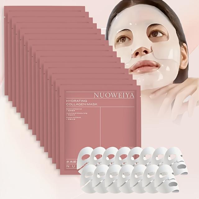 TEMU 15 db Bio Kollagén Feszesítő Hidratáló Maszk Készlet, Mélyen Hidratálja a Bőrt, Rugalmasabb és Lágyabb Arcbőrért. Bio Kollagénnel Gazdagítva, Arcápolást Nyújt Kollagén Maszkokkal