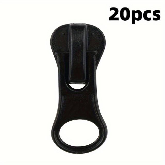 TEMU 20pcs Assorted Colors Resin & Metal Zipper Pulls , Slider Replacement For Jackets, Apparel, Outerwear, Textiles