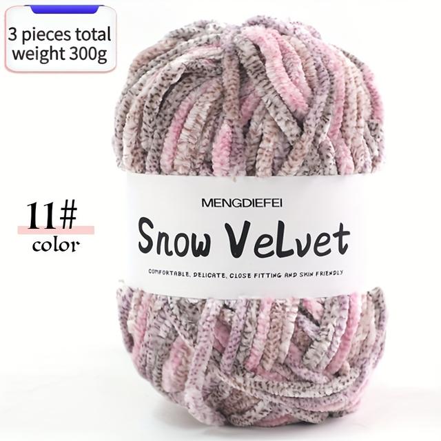 TEMU 3- Sneeuwgaren, Perfect voor het Breien en Haken van Mutsen, Kleding, Sjaals, Dekens en Andere Handwerkprojecten, Beginner-vriendelijk Garen, 100G Per Balle, Totaal 300G