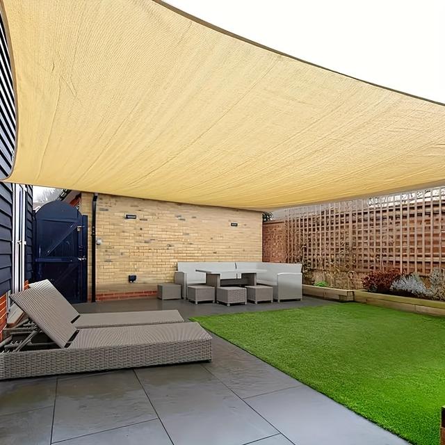 TEMU Outdoor Privacy Shade Canopy Compatible For, Garden, - Heavy-density Awning With Reinforced Corners & Fabric Cover, Assembly, Shade