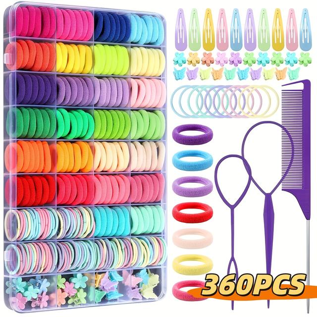 TEMU 31 féle színes hajpánt, 360 rugalmas hajpánt, hajcsatok, pillangós hajcsatok és virágos hajcsatok
