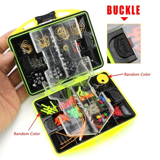 TEMU Набір для риболовлі карпа з подвійним шаром - коробка для приманок, приманки для сурфінгу, крутильні гачки, головки з важелями та багато іншого!