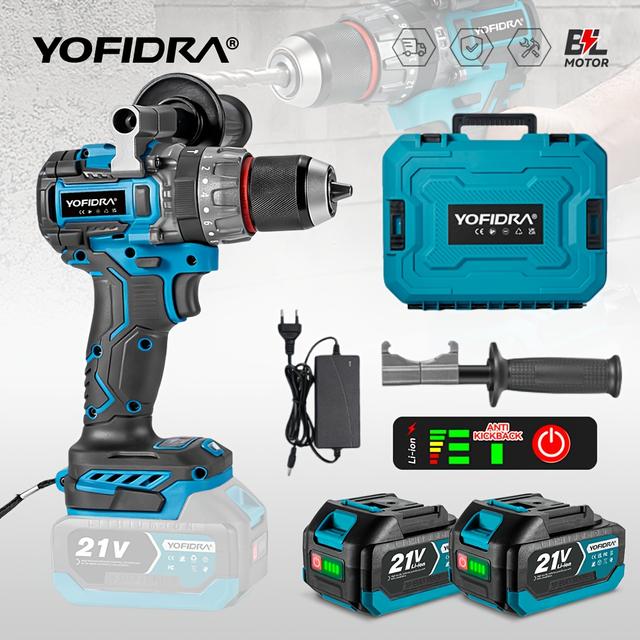 TEMU Impact Drill And 13mm Electric Screwdriver Set, A Power Tool Kit Ideal For Home Woodworking And Decoration Projects