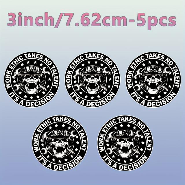 TEMU 5pcs Blue Collar Stickers - &;, Required&; Stickers For Laptops, Cars, Cell Phones, Etc. - Durable Paper, 3&; Size