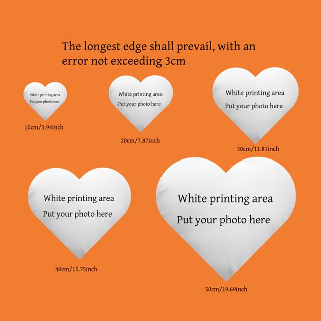TEMU A Heart-shaped Pillow, Customizable With Photos, Can Feature Personal Images Or Of , Pets, Singers, And Idols. A Double-sided Printed Plush Pillow Suitable For Sofas, Beds, And Car Cushions.