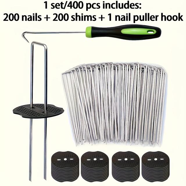 TEMU 100pcs/200pcs/400pcs Piquets en U Galvanisés de 6 Pouces – Idéaux pour Fixer la Gazon et les Tissus, Solides et Robustes